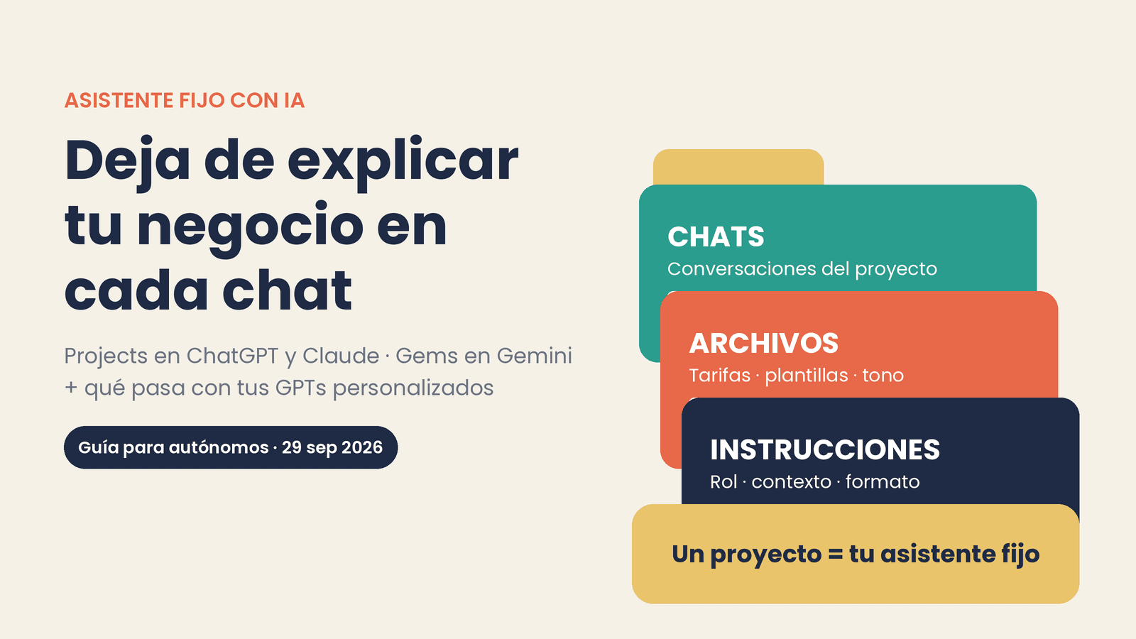 Tu asistente fijo con IA: Projects, Gems y qué hacer con tus GPTs