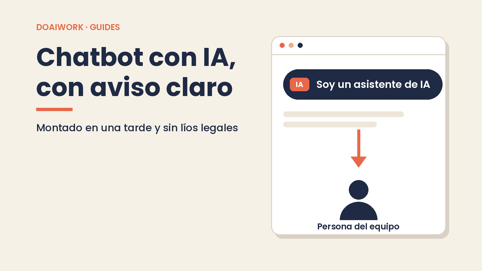 Chatbot con IA para tu web: móntalo en una tarde y avisa de que es IA