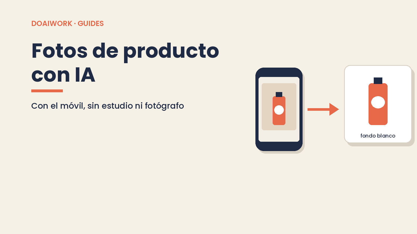 Fotos de producto con IA: catálogo con el móvil, sin estudio
